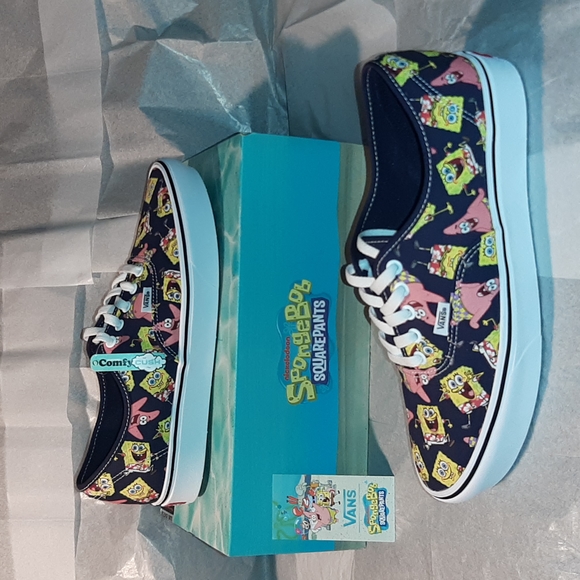 Vans SpongeBob Aloha Sneakers Men 10.5 = Women 12 - Picture 8 of 11
